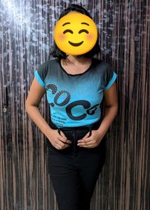 Stylish Blue Graphic Tee