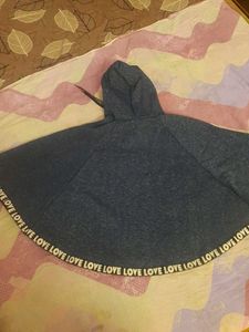 Blue Hoodie with LOVE Print