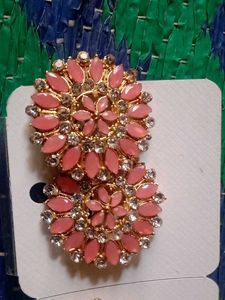 Floral Stone Stud Earrings