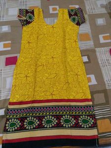 Yellow Print Kurti