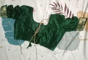Emerald Green Silk Blouse