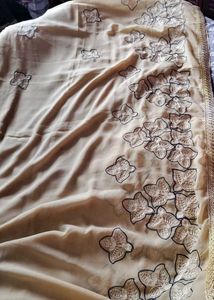 PURE CHIFFON Embroidered SAREE