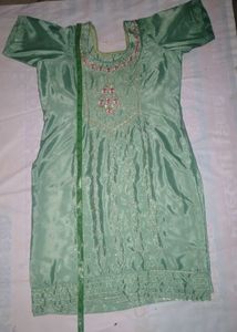 Green Embroidered Salwar Suit