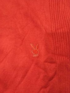 Vintage Playboy Orange Turtleneck Top
