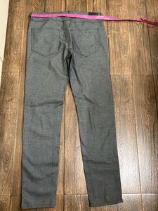 ZARA Man Gray Herringbone Dress Pants - Slim Fit