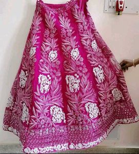 Hot Rani Pink Bridal Lehenga