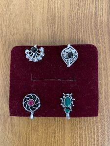 Sizzling Oxidized Clip On Nose Pin