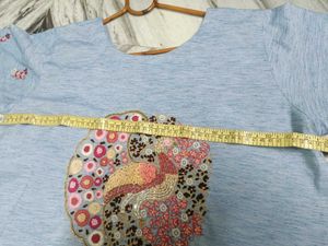 Blue Embroidered Dress