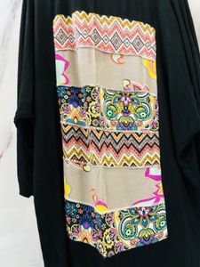 Black Top With Patchwork Design