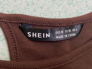 SHEIN BROWN CROP TOP.