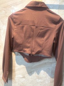 Brown Cropped Jacket