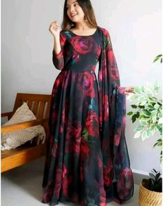 Floral Anarkali Gown