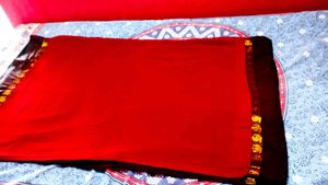 Elegant Red Saree 3