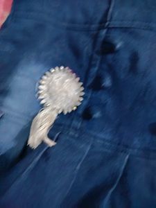 Cute 'Sweet Look Girls' Tee With Denim Dungaree