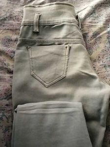 Distressed Jeans with Button Detail