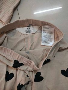 H&amp;M Top And 3/4th Pant Set For 18 To 24  Months