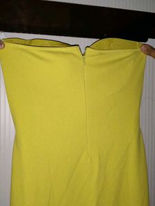 Yellow Strapless Maxi Dress