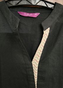 Cotton Black Kurta