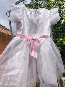 White Tulle Flower Girl Dress