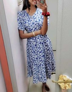 Blue Floral Dress