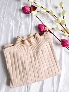 Ribbed Knit Turtleneck Sweater