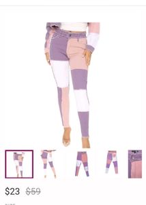 Nova Jeans Stuck in a Dream Patchwork Skinny High