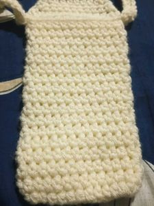 Crochet Sling Bag with Flower Detail