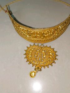 Gold Plated Indian Choker Necklace