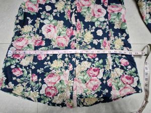 MediumTrench Coat Jacket /Trenchcoat Floral Retro
