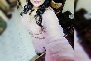 Elegant Pink Embroidered Evening Gown
