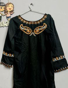 Jaipuri Embroidery Kurta Set With Dupatta