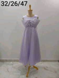 Lavender Bow Midi Dress