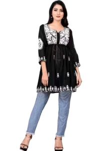 Black Embroidered Kurti