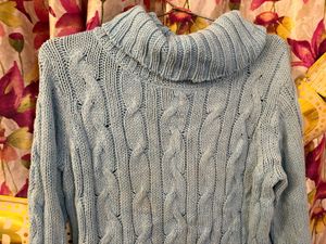 Cozy Blue Turtleneck Sweater