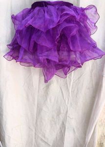 Purple Ruffled Tulle Skirt