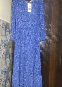 Zara Blue Polka Dot Dress
