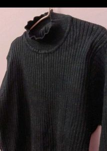 woolen Shrug With Black Sweater