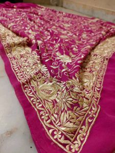 Thread Work Beautiful 😍 Saree Pink 🩷