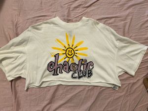 Cropped Chaotic Club Graphic Tee