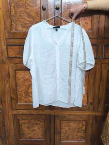 Elegant White Button-Down Top