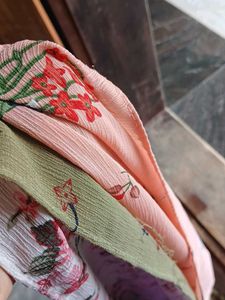 Set Of 3 New Women Cute Floral Shall