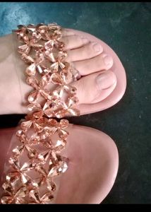 Pink Embellished Flats