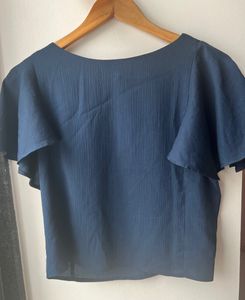 Blue Top With Bella Sleeves