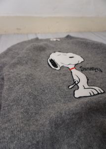 Snoopy Grey Pullover Sweater