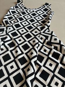 Black &amp; White Diamond Dress