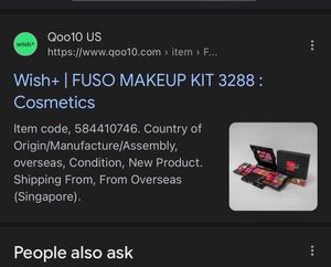 Fuso Eyeshadow Kit (Singapore Brand)
