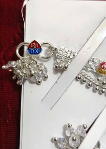 Pyre Silver Anklets with Peacock Design