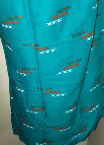 Zara Teal Patterned Pants
