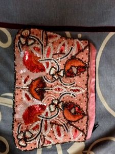 Vintage Beaded Floral Clutch