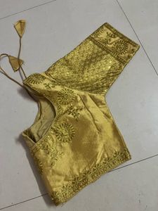 Elegant Gold Embroidered Blouse